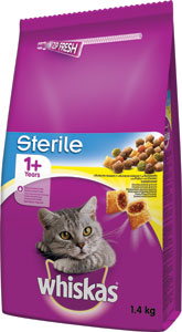 Whiskas granule Sterile s kuracím 1,4 kg
