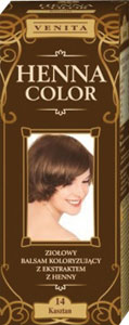 Henna Color bylinná farba na vlasy v tube 14 (gaštan) 75 ml