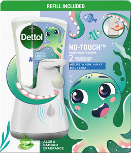 Dettol Kids bezdotykový dávkovač mydla Dobrodruh 250 ml