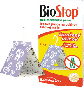 BioStop pasca na šatové mole 2 ks v balení - Cyper Extra Kontakt koncentrát 50 ml | Teta drogérie eshop