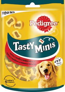 Pedigree pochúťka Tasty Minis Chewy Slices 155 g - Papky tyčinky s držkami pre psa 12ks | Teta drogérie eshop