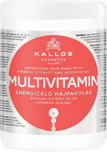 Kallos KJMN posilňujúci maska na vlasy s extraktom zo ženšenu a avokádovým olejom Multivitamín 1000 ml