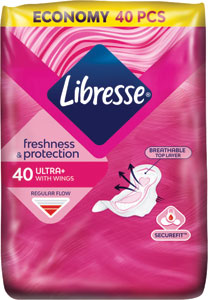 Libresse Ultra Normal Wing 40 ks - Bella Bio based hygienické vložky Normal 10 ks | Teta drogérie eshop