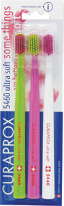 Curaprox zubna kefka CS 5460 3 ks  - elmex zubná kefka Ultra Soft 3-pack | Teta drogérie eshop