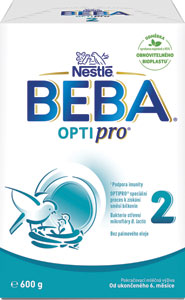 Beba Optipro 2 dojčenská mliečna výživa 600 g krabica (2x300 g) - Sunar batoľacie mlieko Complex 3 vanilka 2x 300 g (600 g) | Teta drogérie eshop