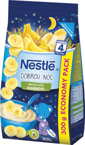 Nestlé mliečna kaša Banánová Dobrú noc 300 g - Nestlé Nature’s Selection mliečna obilná kaša Malina Banán 250 g | Teta drogérie eshop
