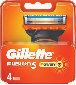 Gillette Fusion náhradné hlavice Power 4 ks - Gillette Fusion 5 náhradné hlavice 8 ks + gél na holenie 200 ml  | Teta drogérie eshop