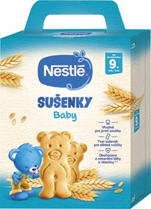 Nestlé Baby Sušienky 180 g - Nestlé Ovocno-obilná tyčinka Hrozno Banán Jablko Čucoriedka Čierne ríbezle 25 g | Teta drogérie eshop