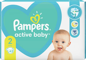 Pampers Active baby detské plienky veľkosť 2 43 ks