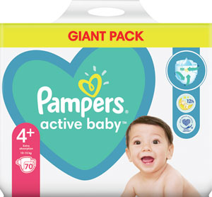 Pampers Active baby detské plienky veľkosť 4+ 70 ks