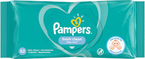 Pampers Wipes vlhčené utierky Fresh clean 52 ks - Pampers Wipes vlhčené utierky New baby 4x50 200 ks | Teta drogérie eshop