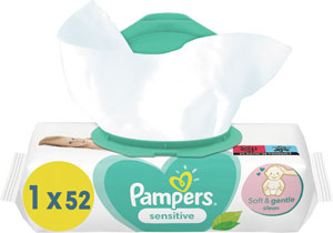 Pampers Wipes vlhčené utierky Sensitive 52 ks