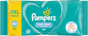 Pampers Wipes vlhčené utierky Fresh clean 80 ks - Pampers Wipes vlhčené utierky New baby 50 ks | Teta drogérie eshop