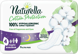 Naturella Cotton hygienické vložky Night 9 ks