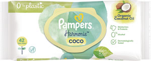 Pampers Wipes vlhčené utierky Coconut pure 42 ks - Pampers Wipes vlhčené utierky Harmonie aqua 192 ks | Teta drogérie eshop