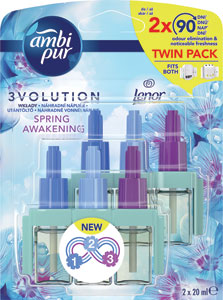 Ambi pur 3VOL náhradná náplň Lenor Spring awakening 2 x 20 ml - Air Wick aroma vaporizér + náplň Calming Rose 20 ml | Teta drogérie eshop