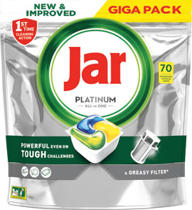 Jar Platinum tablety do umývačky riadu 70 ks - Jar Platinum tablety do umývačky riadu Plus Quick Wash 100 ks | Teta drogérie eshop