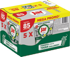Jar Platinum tablety do umývačky riadu 85 ks - Jar Original tablety do umývačky riadu 92 ks | Teta drogérie eshop