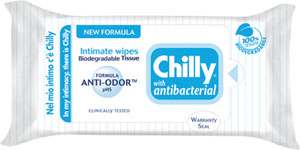 Chilly obrúsky pre intímnu hygienu Antibacterial 12 ks