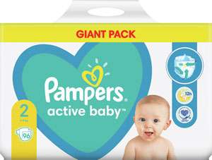 Pampers Active baby detské plienky veľkosť 2 96 ks