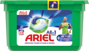 Ariel gélové tablety Active deo Fresh 12 ks - Teta drogérie eshop
