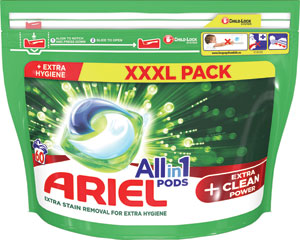 Ariel gélové tablety Extra clean 60 ks - Teta drogérie eshop