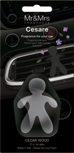 Mr&Mrs vôňa do auta čierna Cedar Wood - Little Joe osviežovač vzduchu 3D Metallic Cedarwood | Teta drogérie eshop