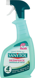 Sanytol dezinfekcia univerzálny čistič 4 účinky s vôňou limetky 500 ml - Lysol dezinfekčný sprej Svieža vôňa 400 ml | Teta drogérie eshop