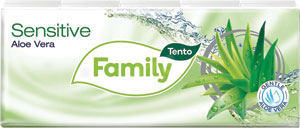 Tento hygienické vreckovky Family Aloe Vera 3-vrstvový, 10x10