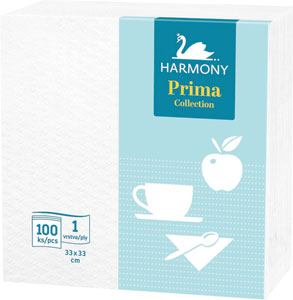 Harmony biele obrúsky 100 ks - Harmony desiatové servítky na balenie 100 ks | Teta drogérie eshop