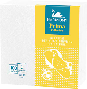 Harmony desiatové servítky na balenie 100 ks - Verytis servítky biele 33 x 33 cm 70 ks  | Teta drogérie eshop