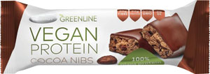 Greenline Vegan proteinová tyčinka Cocoa nibs 40 g - Teta drogérie eshop