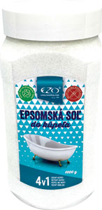 Ezo epsomská soľ do kúpeľa 1000 g - Ezo vonná kúpeľová soľ Aloe vera a zelený čaj 650 g | Teta drogérie eshop