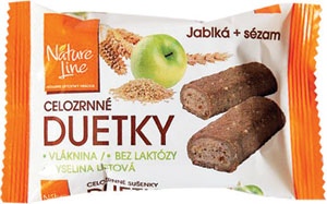 Duetky celozrnné sušienky s jablkami a sezamom 50 g