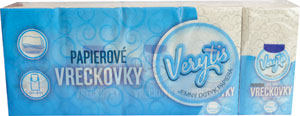 Verytis hygienické vreckovky 3-vrstvové 10 ks - Tento hygienické vreckovky Natural Soft 3-vrstvový, 10x10 | Teta drogérie eshop