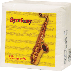 Symfony Línia servítky biele 33 x 33 cm 70 ks - Harmony desiatové servítky na balenie 100 ks | Teta drogérie eshop