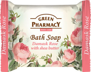 Green Pharmacy toaletné mydlo s damašskou ružou a bambuckým maslom 100 g - Teta drogérie eshop