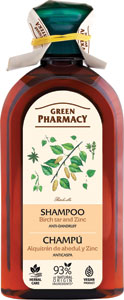 Green Pharmacy šampón proti lupinám brezové púčiky a ricínový olej 350 ml