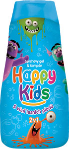 Happy Kids sprchovací gél a šampón s vôňou lesných plodov 2v1 300 ml