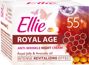 Ellie Royal Age 55+ Revitalizačný nočný krém proti vráskam 50 ml - Ellie Collagen Flexi Spevňujúci nočný krém 50 ml | Teta drogérie eshop