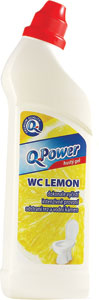 Q-Power čistič WC hustý gél lemon 750 g - Teta drogérie eshop