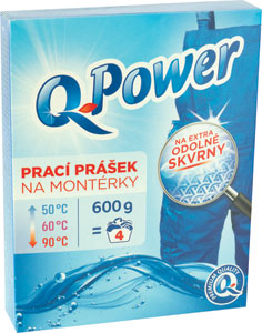 Q-Power prací prášok na montérky 600 g - Teta drogérie eshop