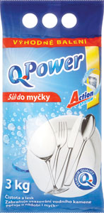 Q-Power soľ do umývačky 3kg - Jar čistič do umývačky 250ml Lemon | Teta drogérie eshop