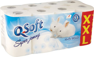 Q-Soft toaletný papier super jemný 3-vrstvový XXL 16 ks - Teta drogérie eshop