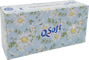 Q-Soft papierové vreckovky 3-vrstvové 80 ks - Tento hygienické vreckovky Natural Soft 3-vrstvový, 10x10 | Teta drogérie eshop