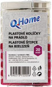 Q-Clean štipce na prádlo 20 ks