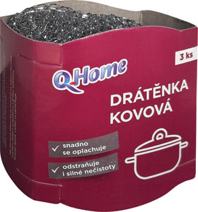 Q-Clean drôtenka kovová 3 ks 