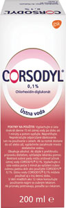 CORSODYL ústna voda 200 ml - Listerine ústna voda Coolmint Mint 500 ml  | Teta drogérie eshop
