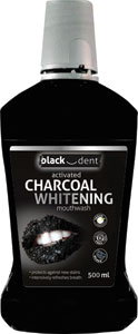Black Dent ústna voda Charcoal whitening 500 ml - Teta drogérie eshop