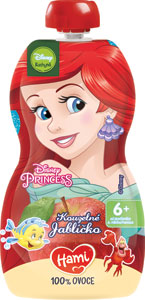 Hami ovocná kapsička Disney Princess Jabĺčko 110 g, 6+ - HiPPis BIO 100% ovocie Hruška-Jablko 100 g | Teta drogérie eshop